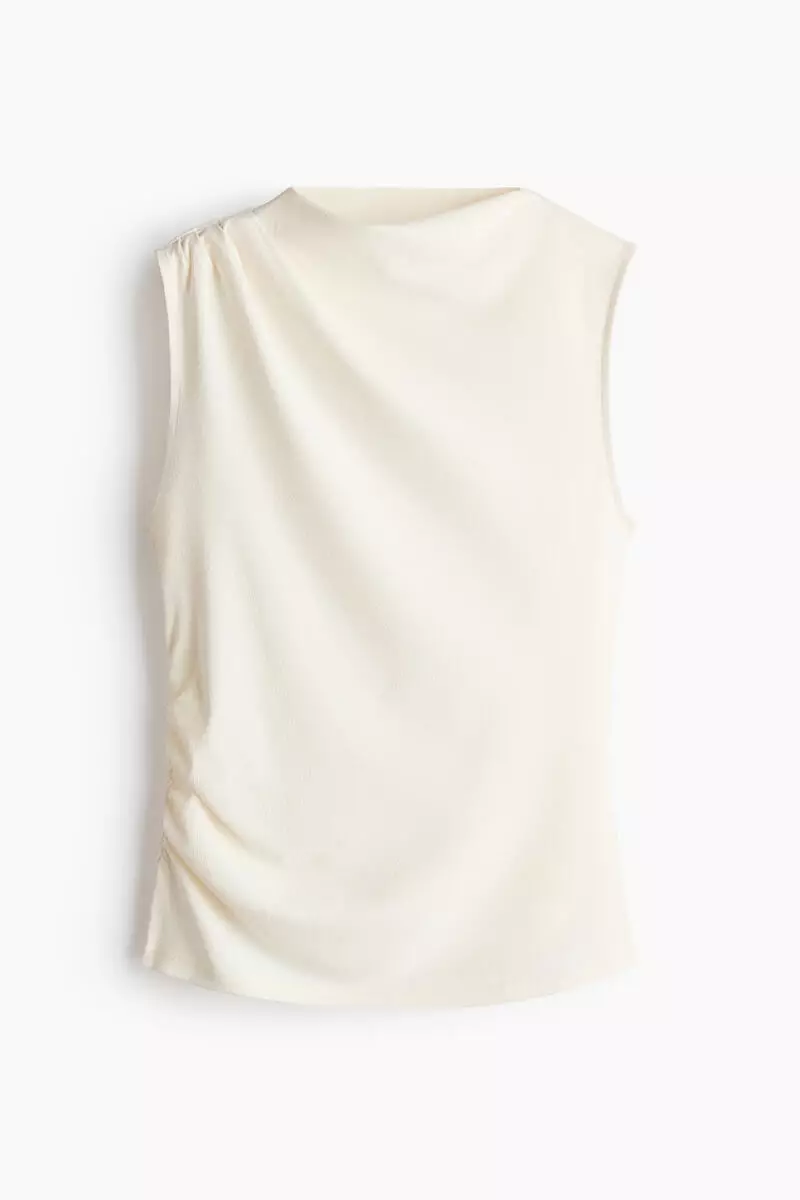 Draped crinkled top