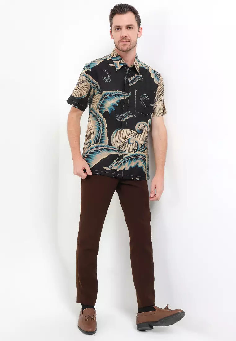 Hem Body Fit Batik Parang Daun