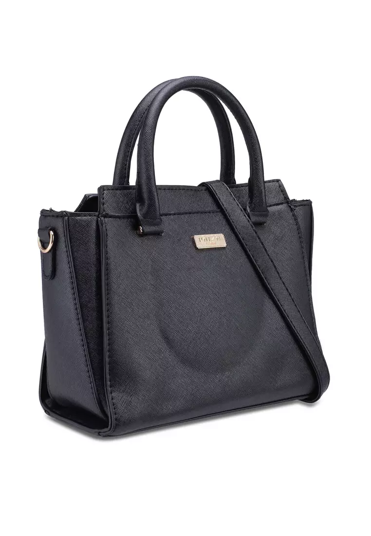 Saffiano Convertible Top Handle Bag