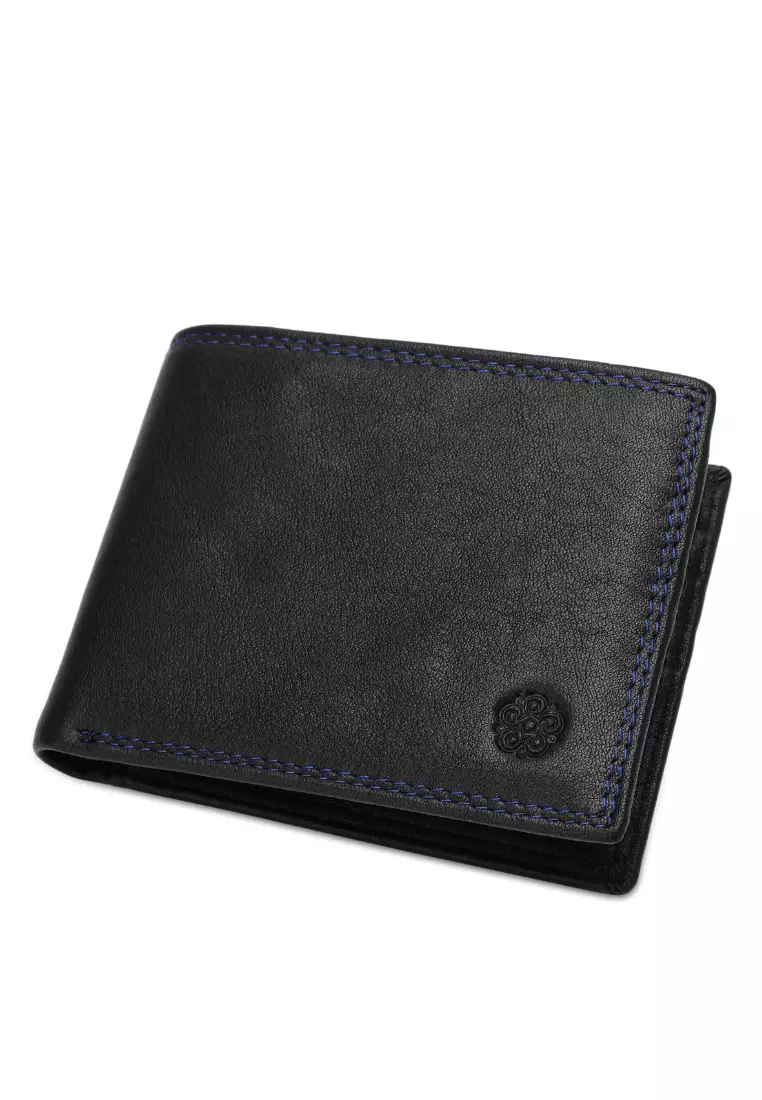 Men's Genuine Leather RFID Blocking Bi Fold Wallet (Dompet Bi Fold Pria Kulit Genuine RFID Blocking)