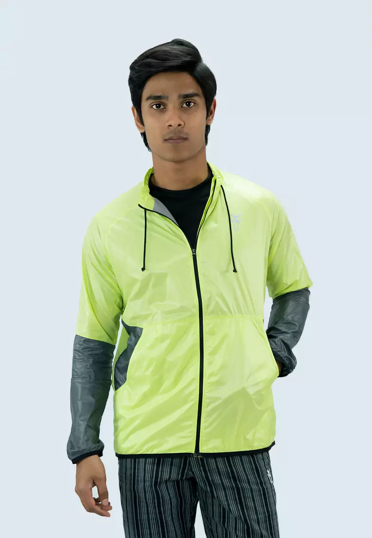 Bright green deals windbreaker