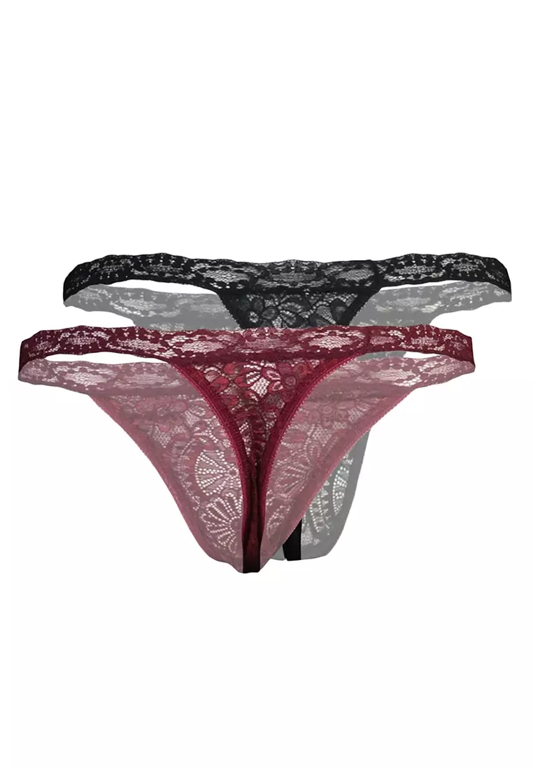 網上選購Trendyol 2-Pack Lace Thong Panties 2024 系列