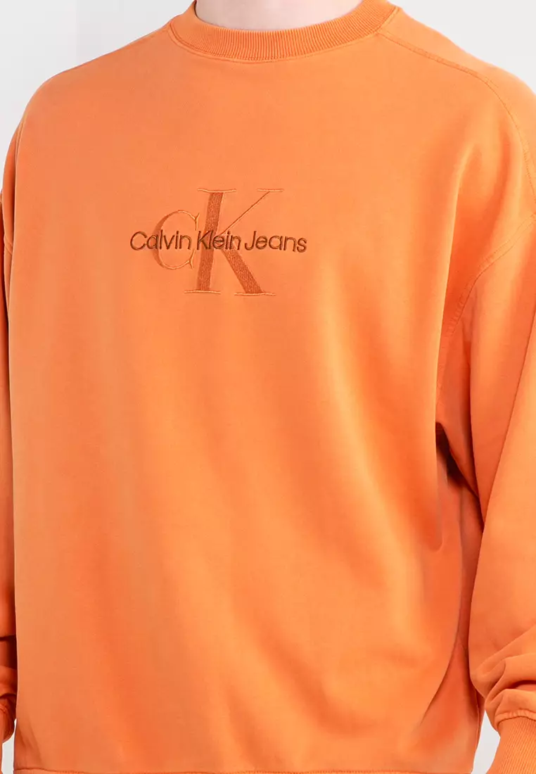 Calvin Klein Monologo Natural Sweatshirt - Calvin Klein Jeans 2024, Buy  Calvin Klein Online