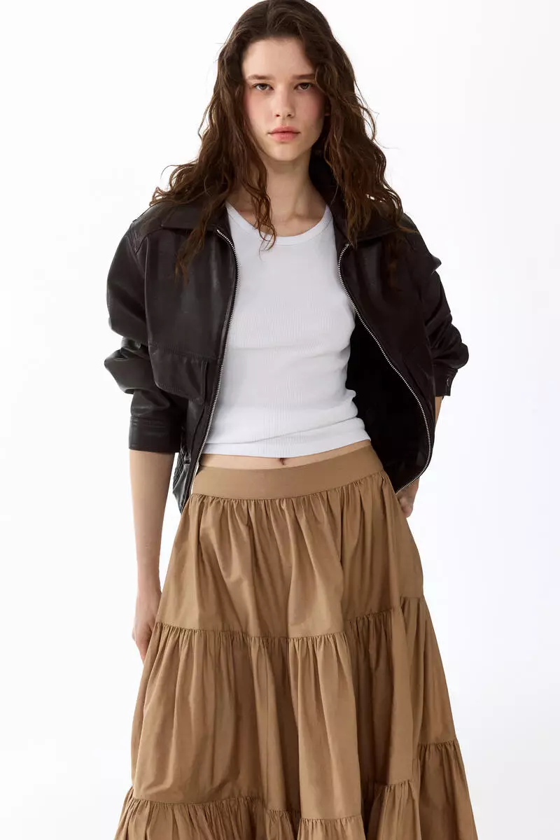 Tiered maxi skirt