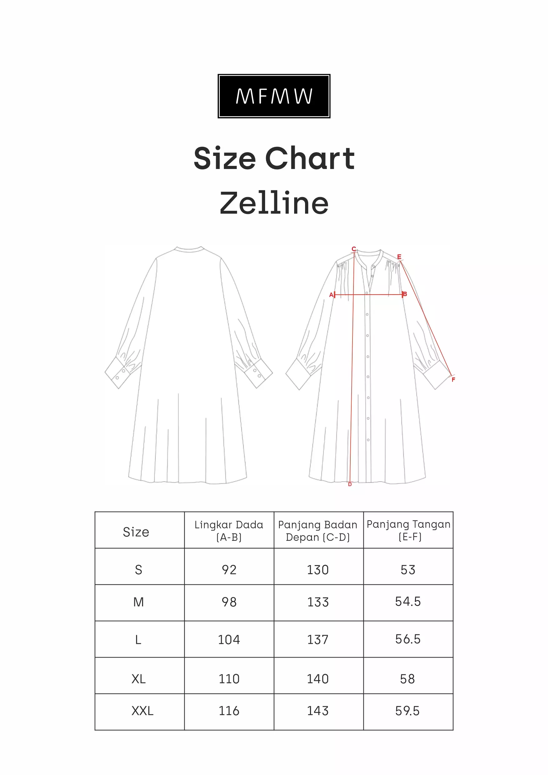 MFMW Zelline Dress Gamis Broken White Motif Bunga