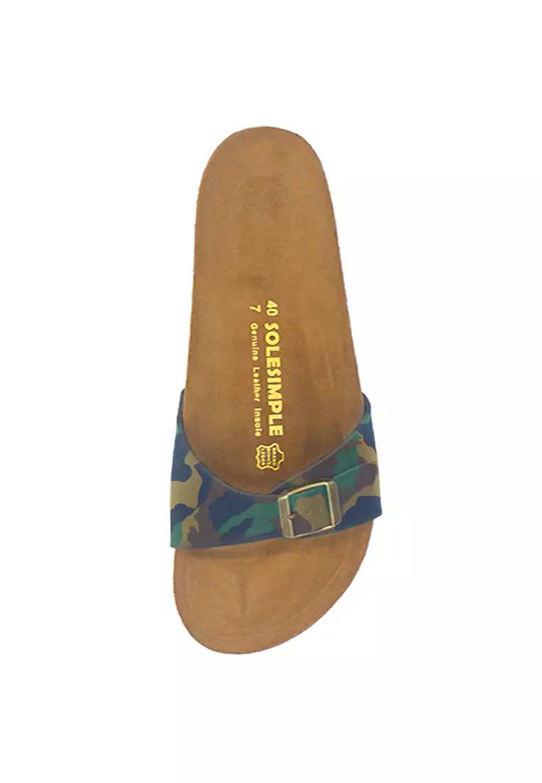 Lyon - Camouflage Leather Sandals & Flip Flops