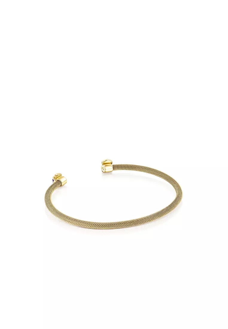 Buy TOUS TOUS Mesh Fine Color IP Steel/Gold Bracelet with Amethyst Online |  ZALORA Malaysia