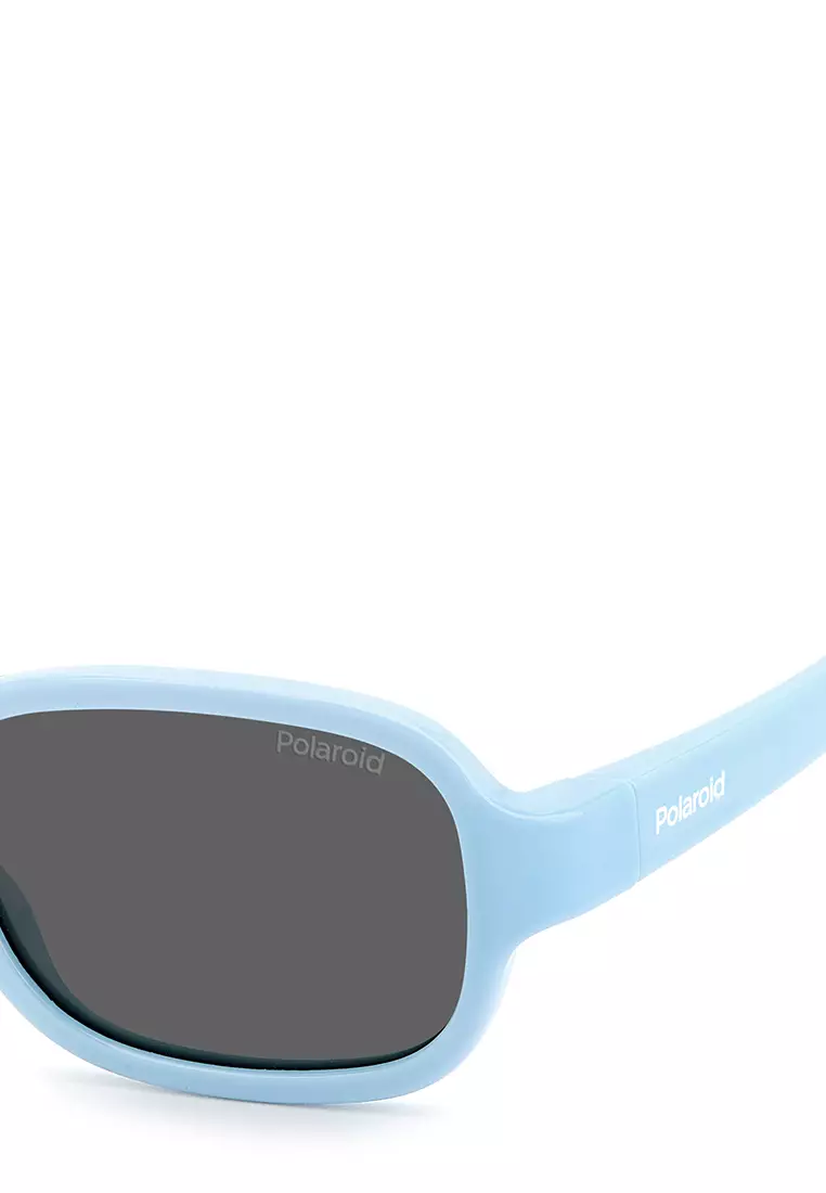 Polaroid Kids Sunglasses PLD K003/S-MVU-M9, RECTANGULAR Shape with AZURE Color