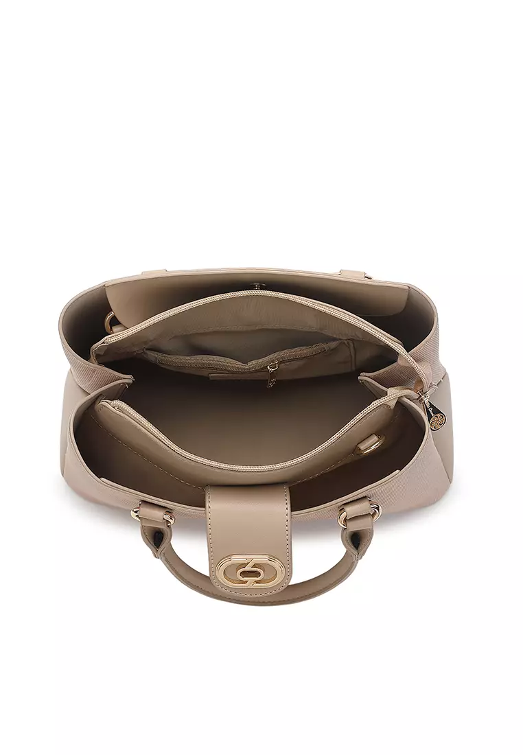 Women's Top Handle Bag / Sling Bag / Crossbody Bag - Apricot