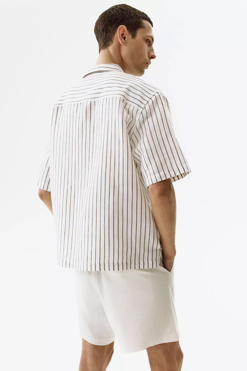 Relaxed Fit Linen-blend shorts