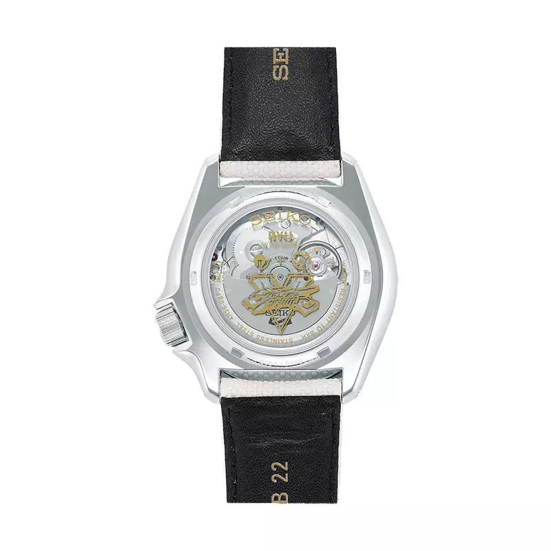 Jam Tangan Pria Seiko 5 Sports SRPF19K1 Street Fighter Ryu Unshakeable Fist Nylon-Leather Strap Limited Edition