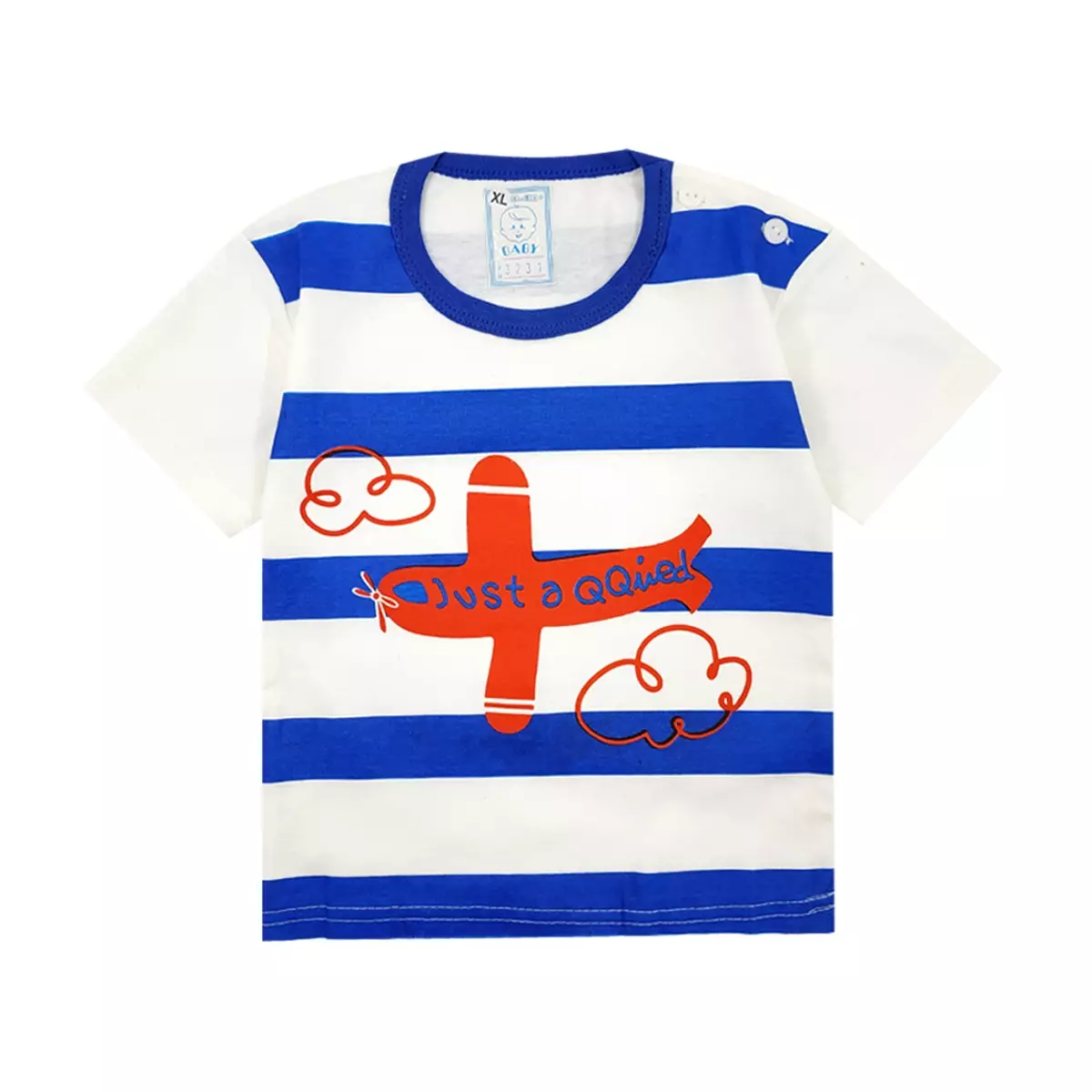 Wakakids Setelan Bayi Anak Laki Laki Usia 6 - 12 Bulan Motif Pesawat 3231 Biru