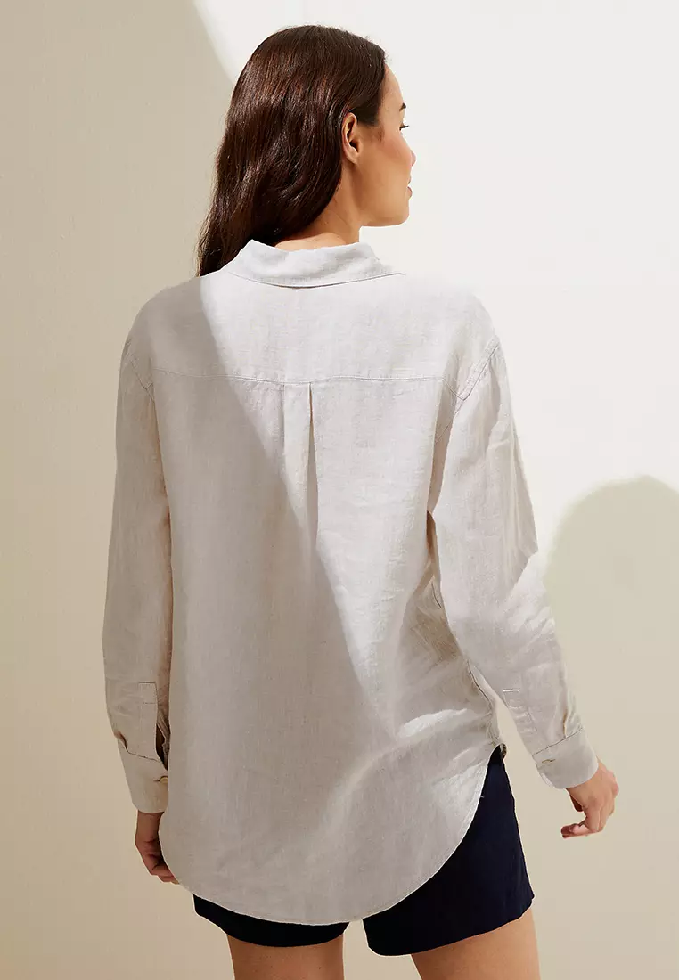 Pure Linen Oversized Shirt