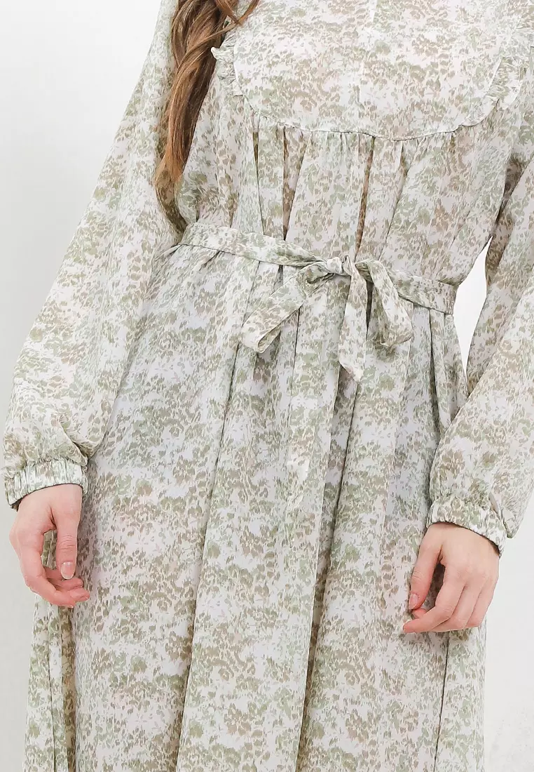 Jual FAV Self Tie Ruffle Detail Printed Dress Original 2026 | ZALORA ...