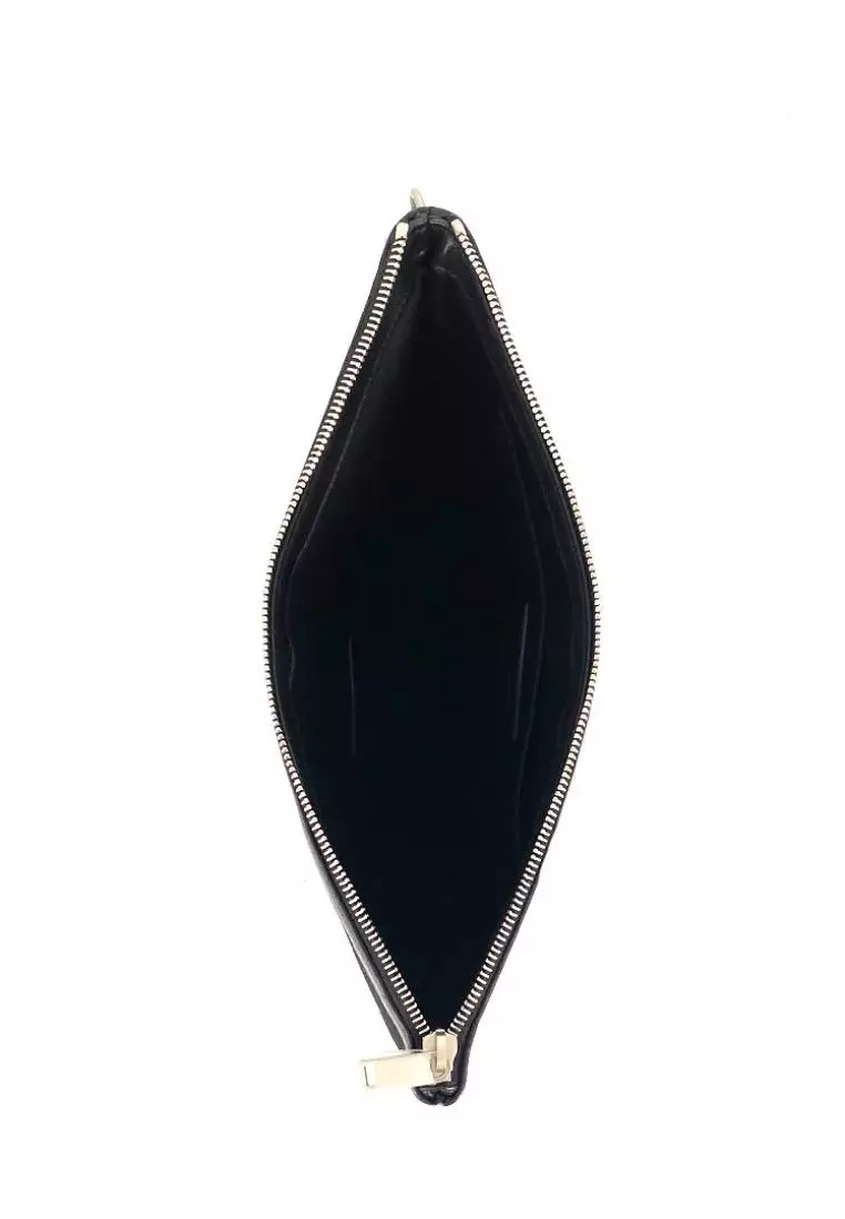 Saint Laurent Rive Gauche Pouch Canvas Black