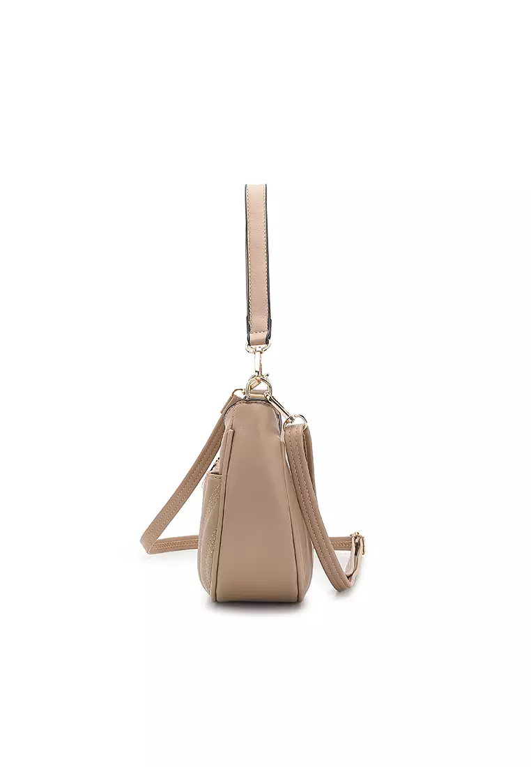 Women's Top Handle Bag / Sling Bag / Crossbody Bag / Shoulder Bag (Tas Tangan Wanita / Tas Selempang Wanita / Tas Bahu Wanita) - Cokelat