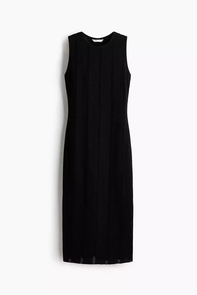 Textured-knit dress