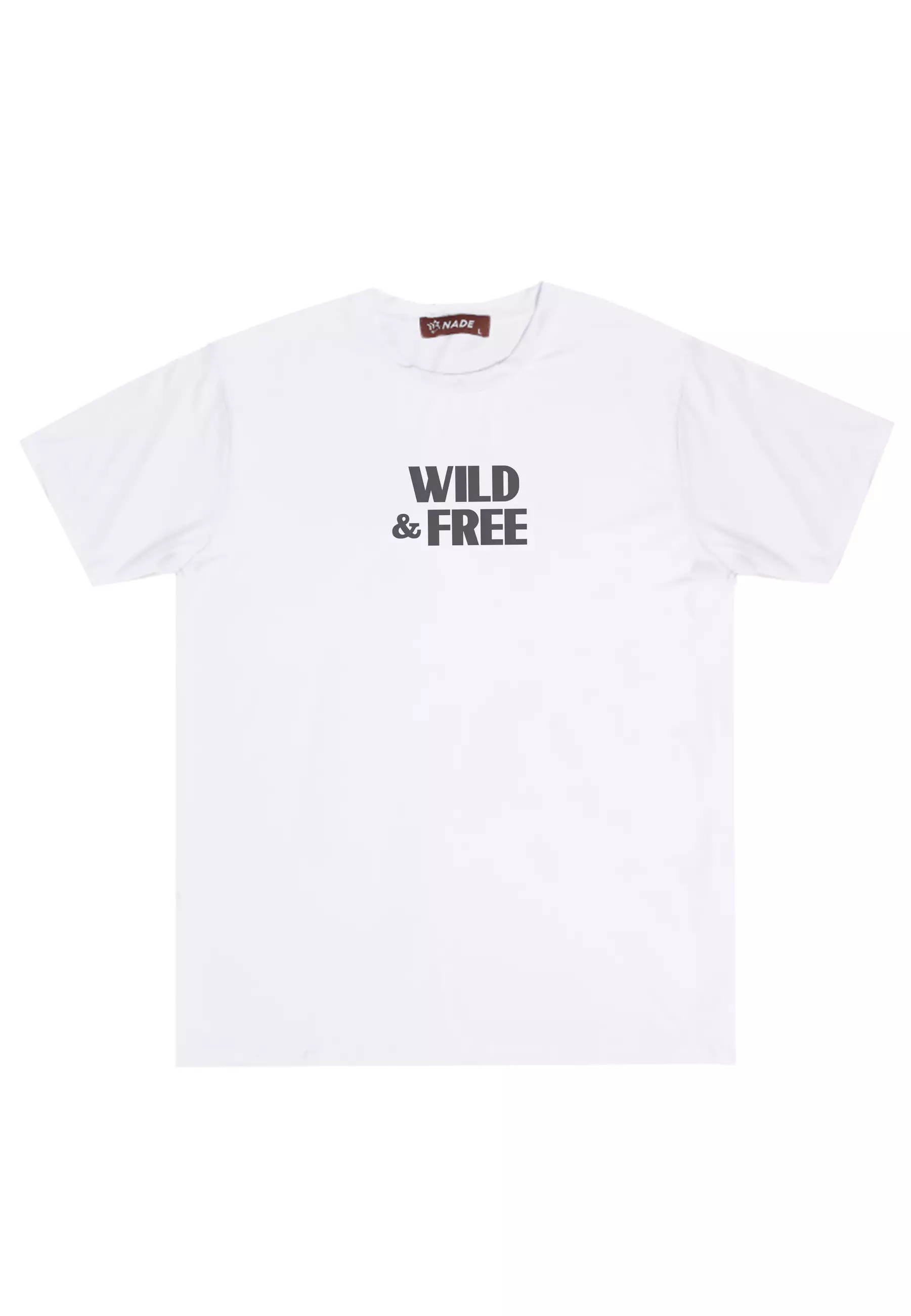 NTD10 kaos ringan stretch anti kusut drifit cepat kering wild and free putih