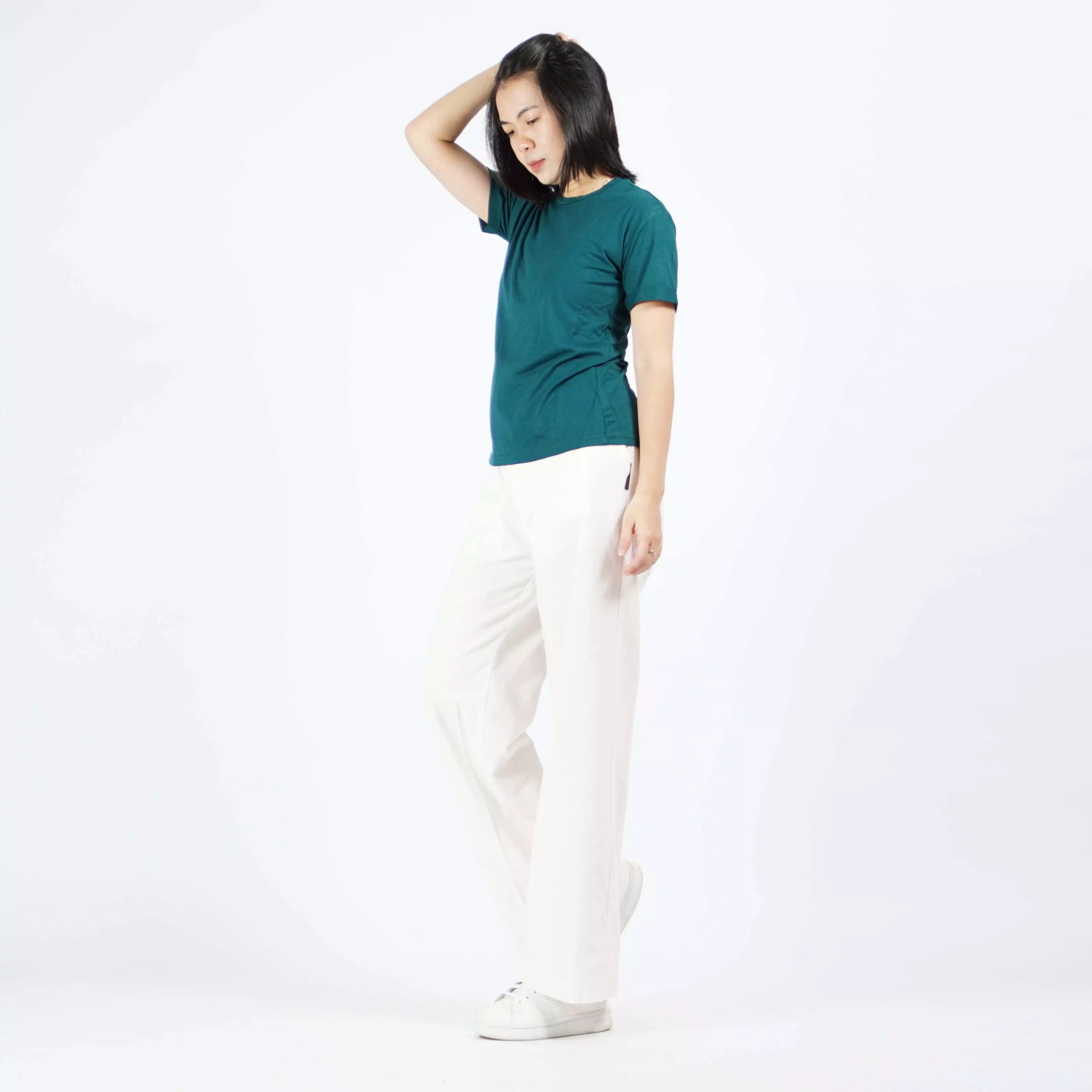  ALEXA TOP Kaos Wanita Lengan Pendek Casual TShirt Wanita - Hijau