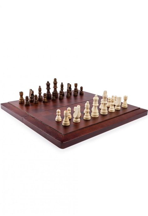 Spin Master Games Wooden Chess and Checker Set