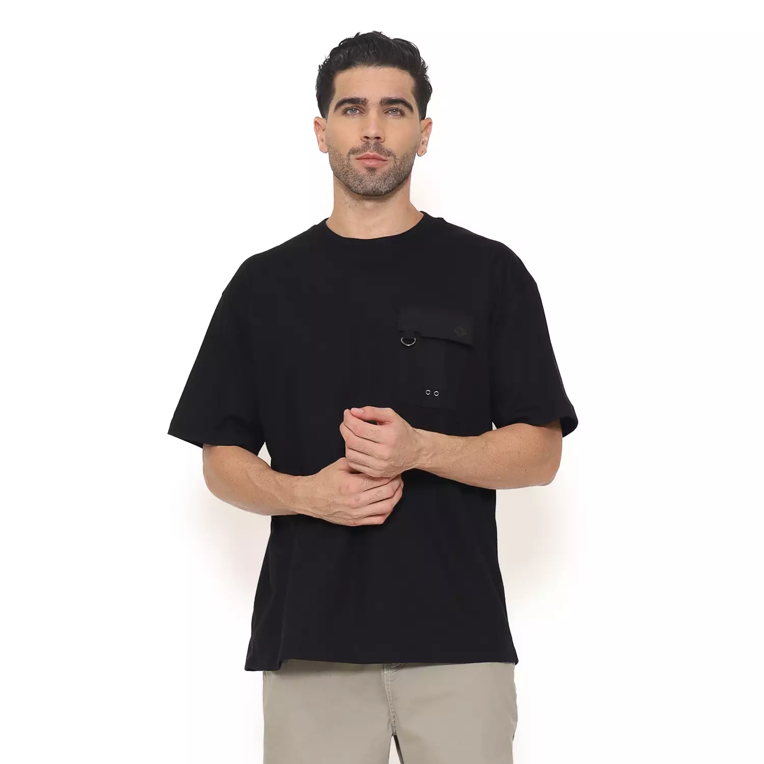 Voxfly Kaos Lengan Pendek Outer Space Oversize Men Tee Black Planet Surf