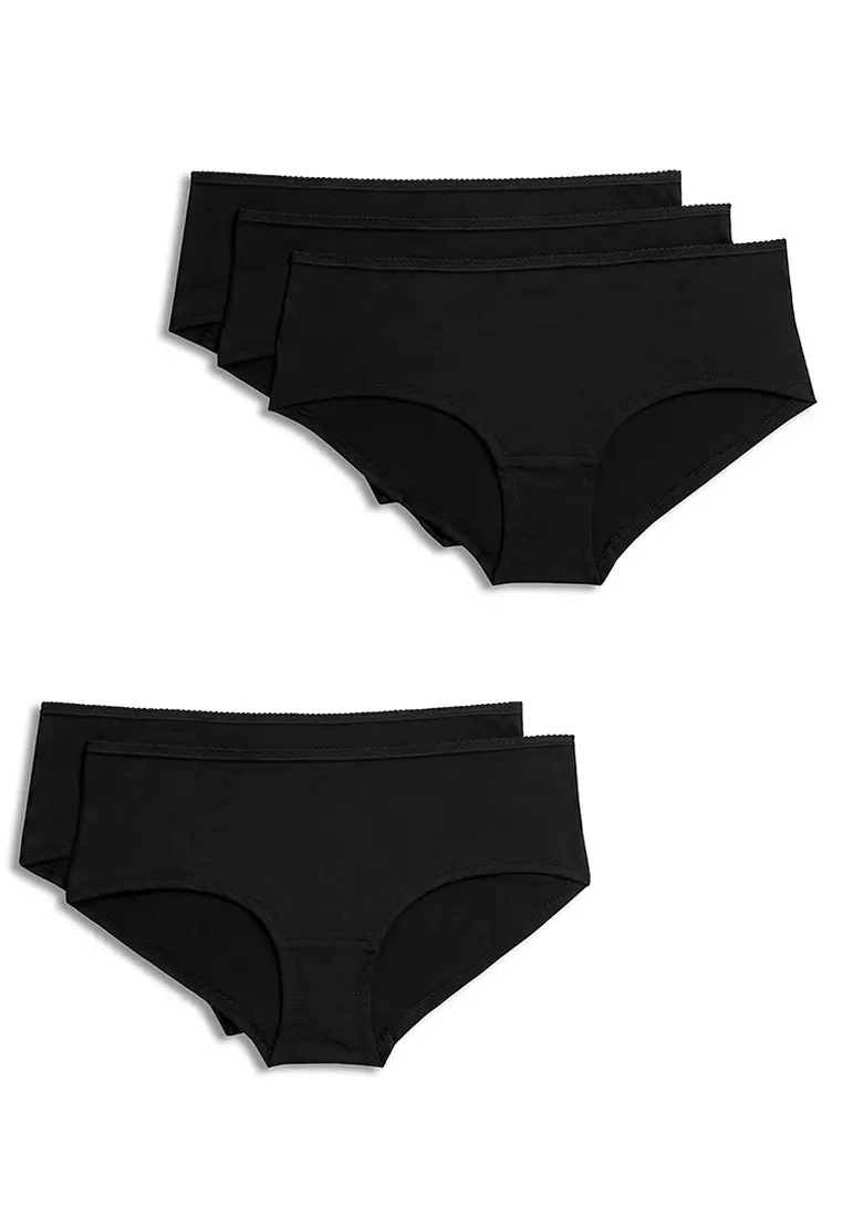 5pk Cotton Rich Lycra® Low Rise Shorts