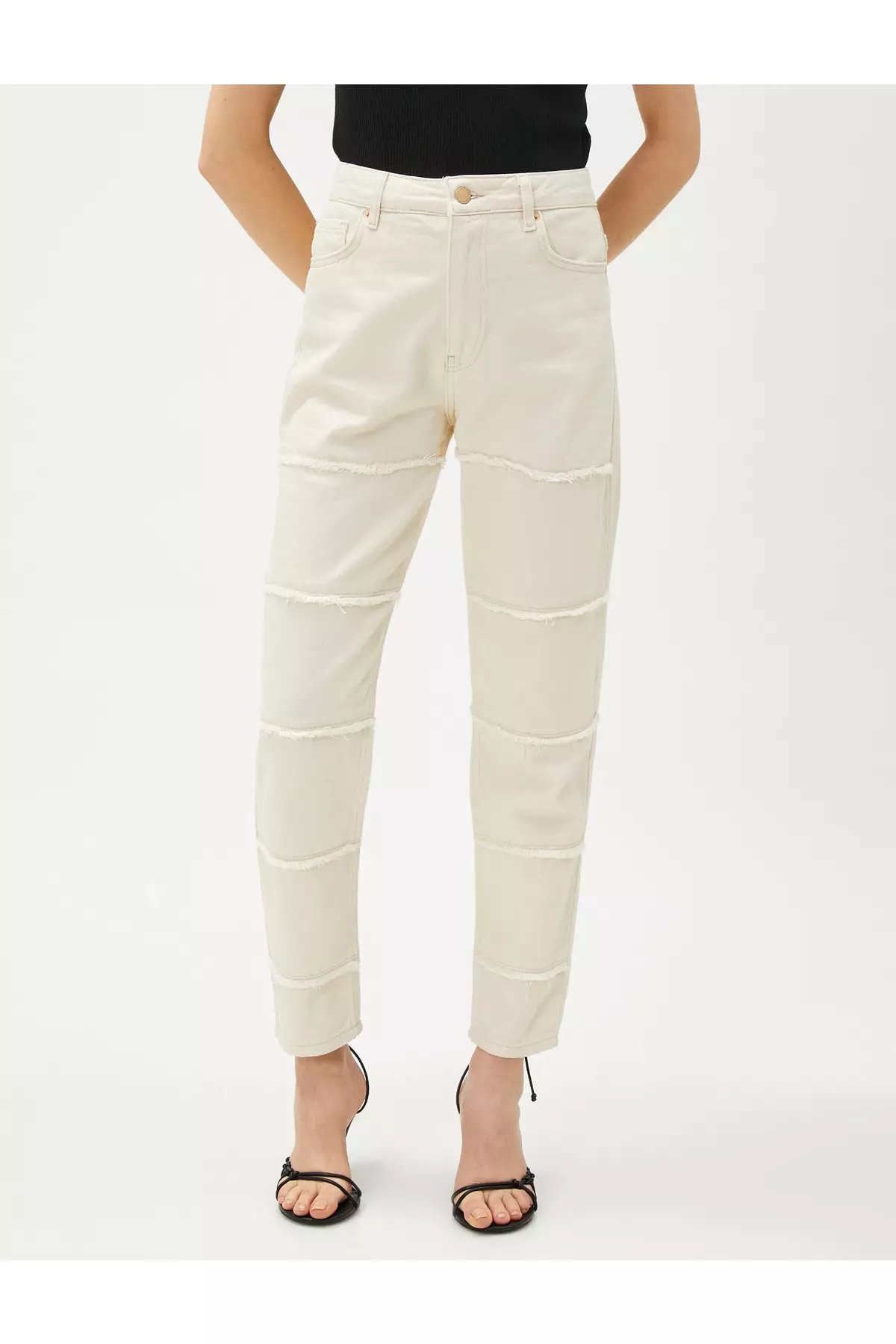 White jeans hot sale mom fit