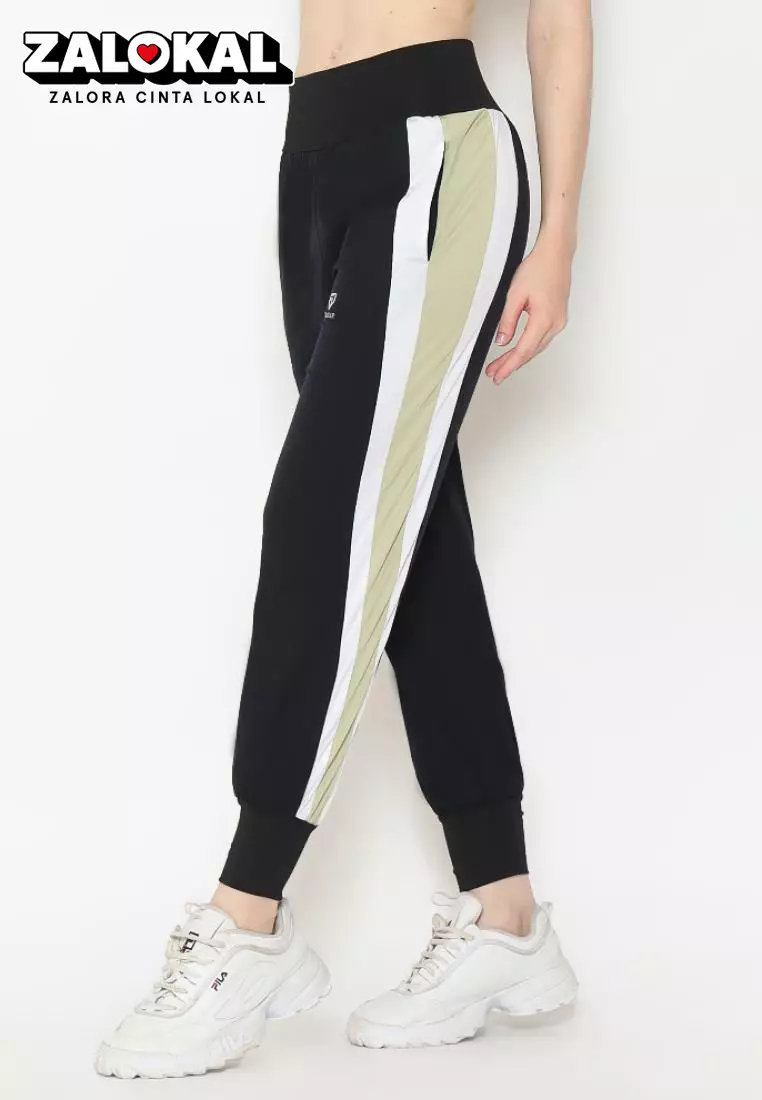 Fitwear - Jogger Olahraga Wanita MADELINE 2 COLORED POCKET - GREEN MATCHA