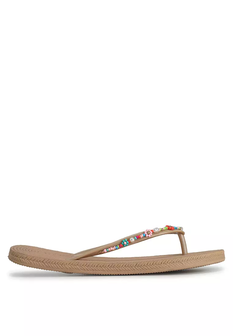 Javaeteriel Beaded Thong Sandals