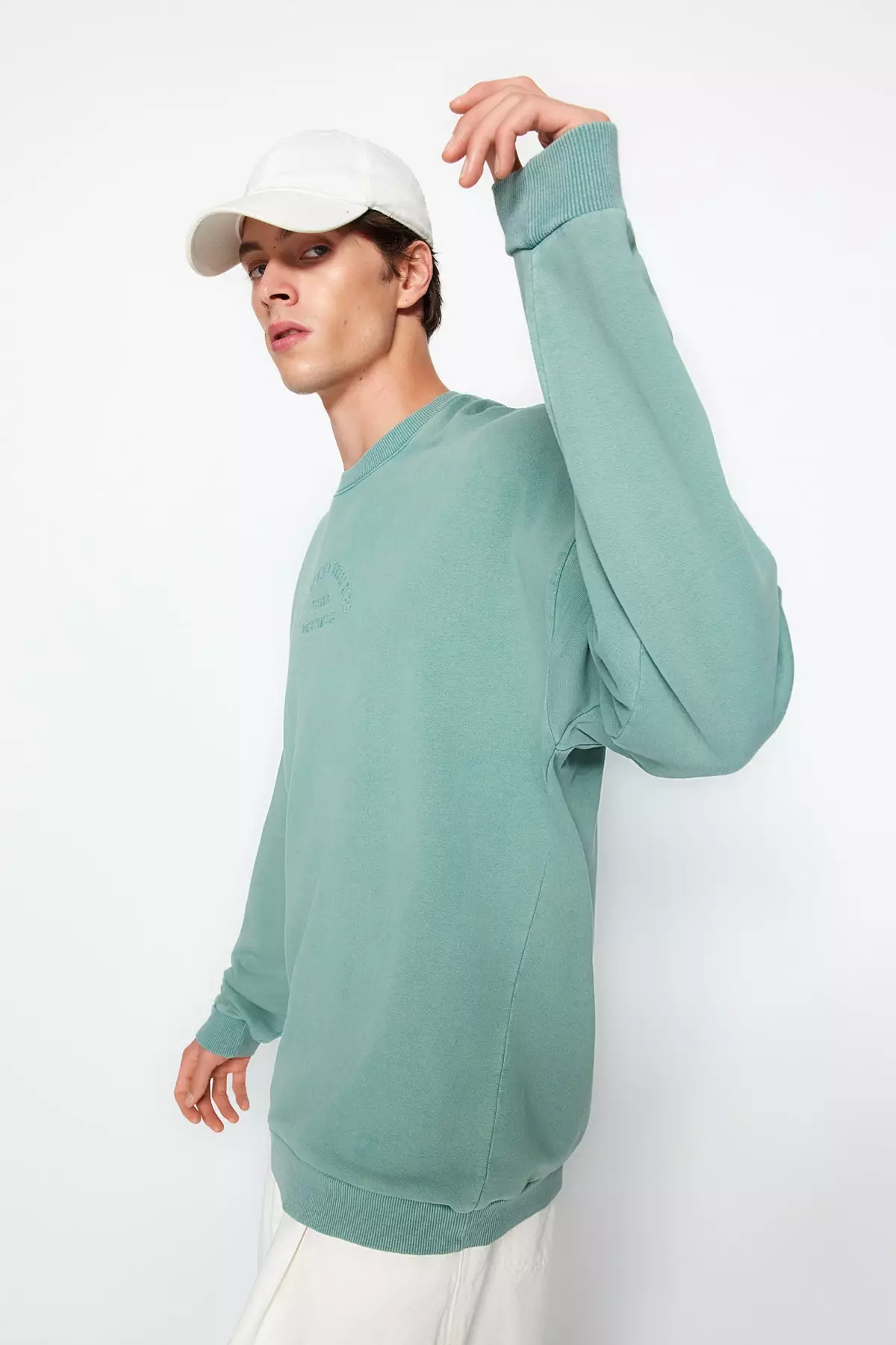 Men hot sale green sweatshirt