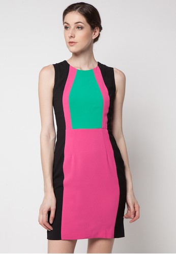 Janessa Sleeveless Colorblock Dress