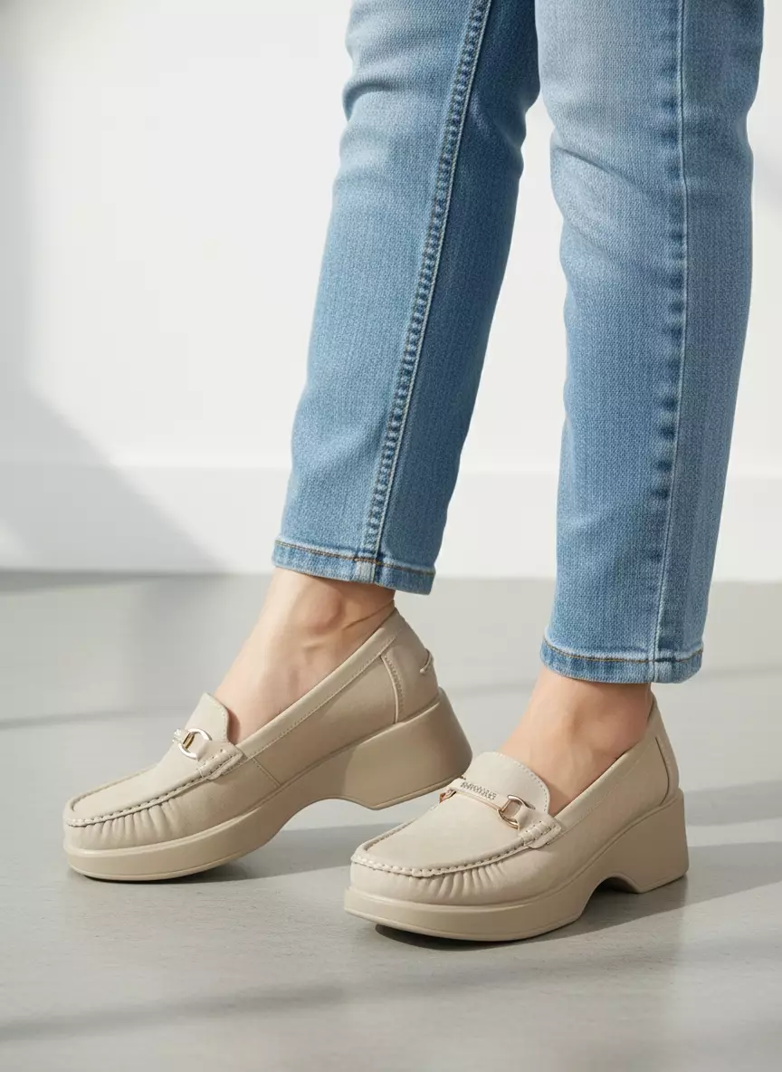 Sepatu Bustong Mules Wedges Slip on Wanita L.Haruka 02