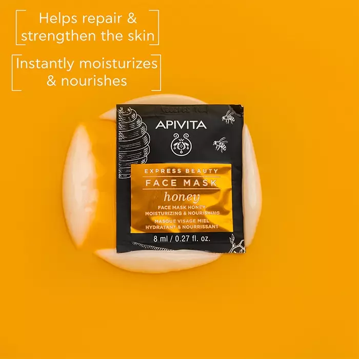 Apivita Express Beauty Face Mask With Honey, Moisturizing And Nourishing 2X8 ml | Masker Wajah dengan Madu Melembabkan dan Menutrisi Menambah Elastisitas