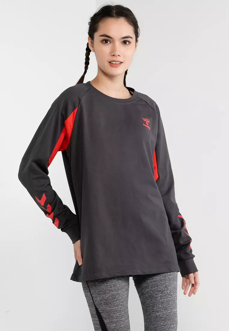 Hummel Go Cotton Logo Sweatshirt - Red Woman