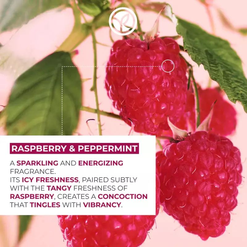 Yves Rocher Raspberry & Peppermint Energizing Bath & Shower Gel 400 ml