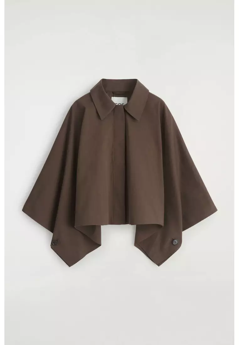 CROPPED TRENCH COAT CAPE