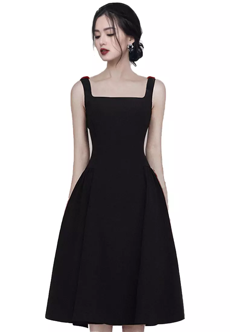 black single piece dress