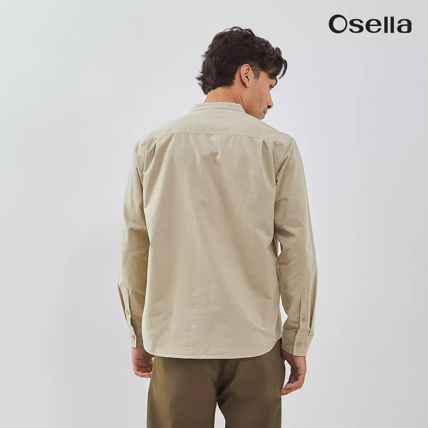 Osella Rayyan Long Sleeve Koko Shirt With Vertical Pocket 203T660198 | Kemeja Koko Raya Lengan Panjang Pria