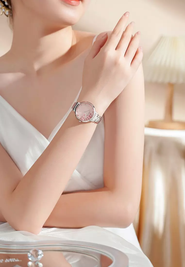 [Sustainable Watch] Oui & Me Fleurette 34mm Women's Metal Band Quartz Watch ME010371