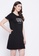 Clovia black Clovia Donut Text Print Short Night Dress in Black - 100% Cotton 62751AAC0C9E15GS_4