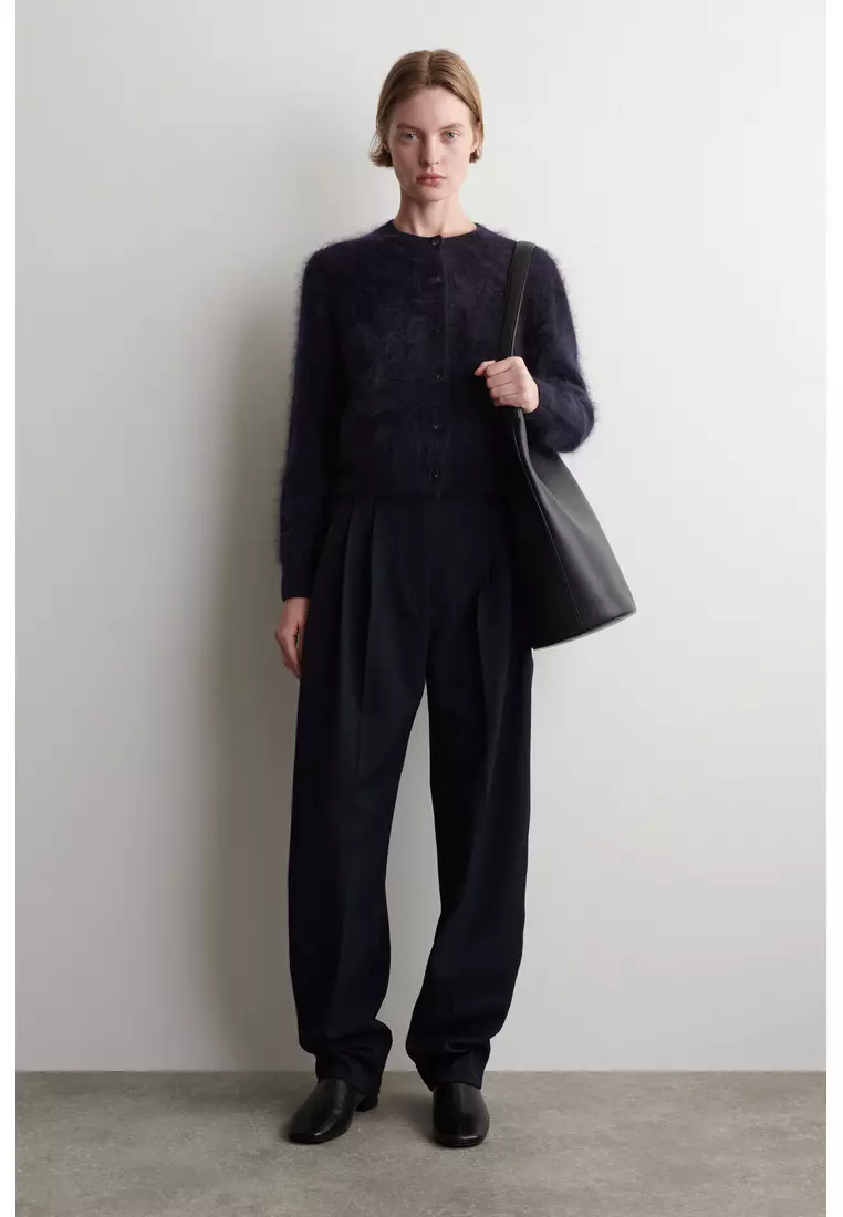 BRUSHED MERINO WOOL CARDIGAN