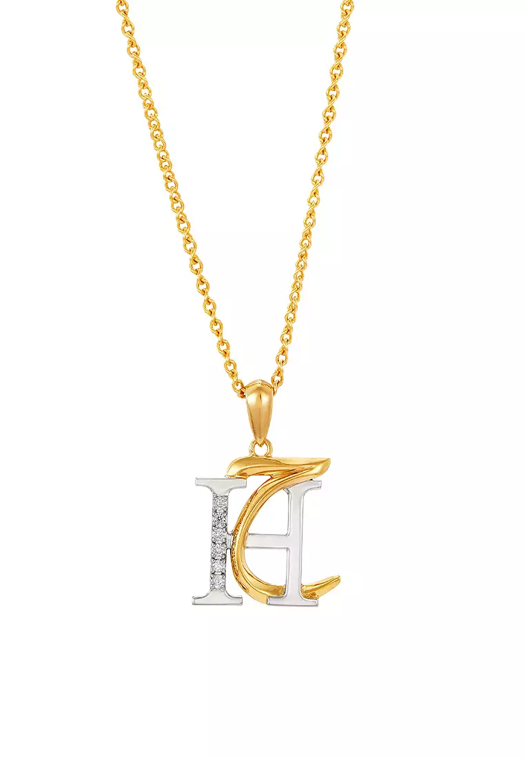 HABIB TULUS | Diamond Necklace in 375/9K Yellow and White Gold (Alphabet) 560710524(H)-YG