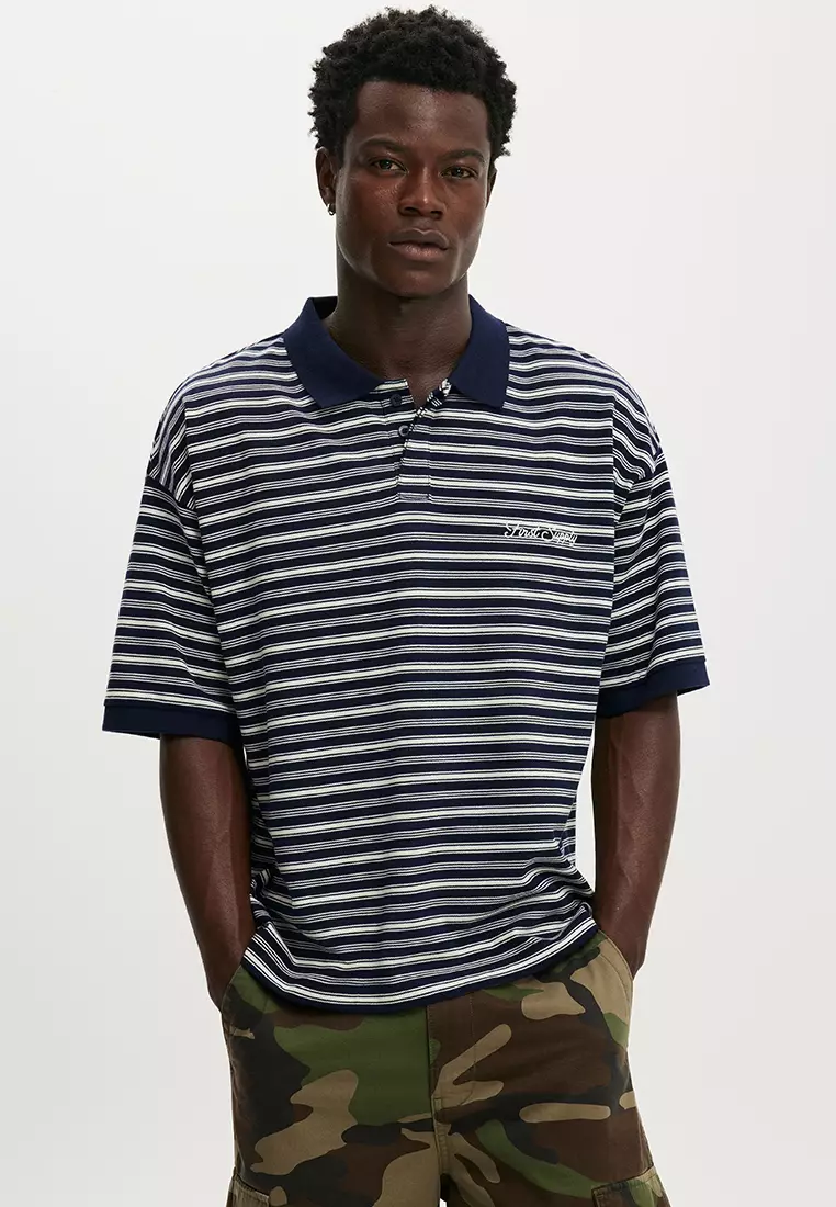 Buy Cotton On Box Fit Short Sleeve Polo Shirt 2026 Online | ZALORA