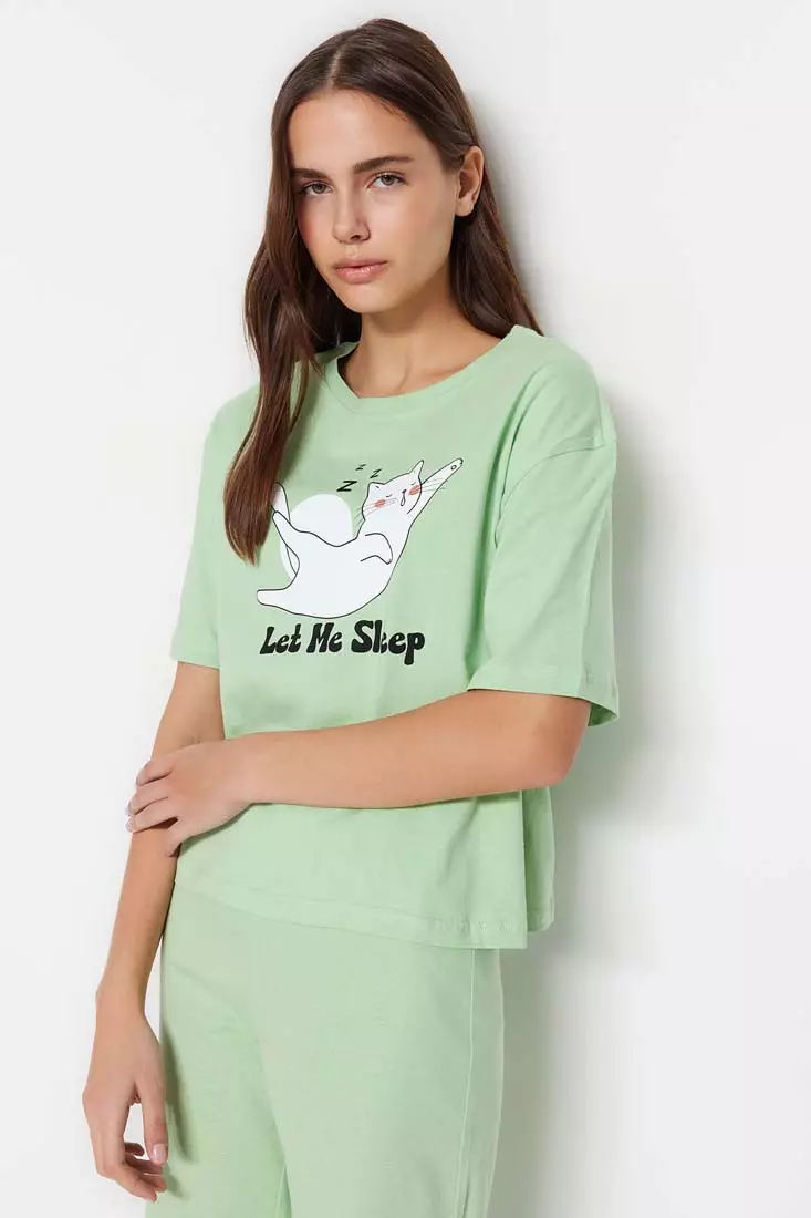 Buy Trendyol Graphic Pajamas Set 2024 Online | ZALORA Philippines