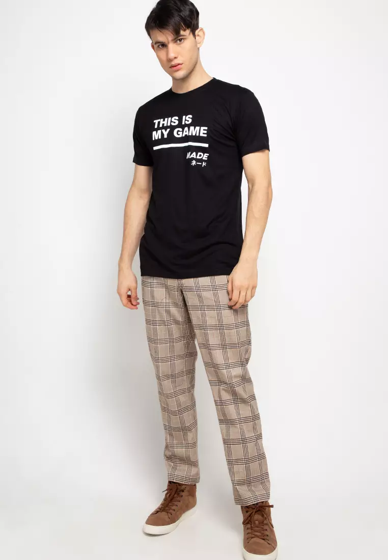 Nade NT316 This Is My Game Big Line Hitam Kaos anti kusut Pria