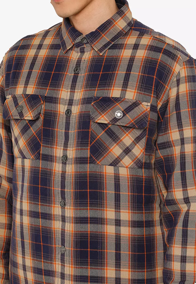 Harley-Davidson Men's Quilted Lining Plaid Shirt Jacket