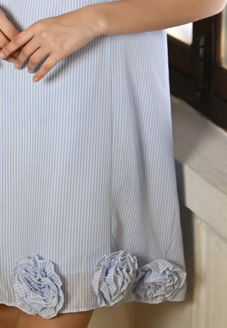 Rose Trim Shift Dress