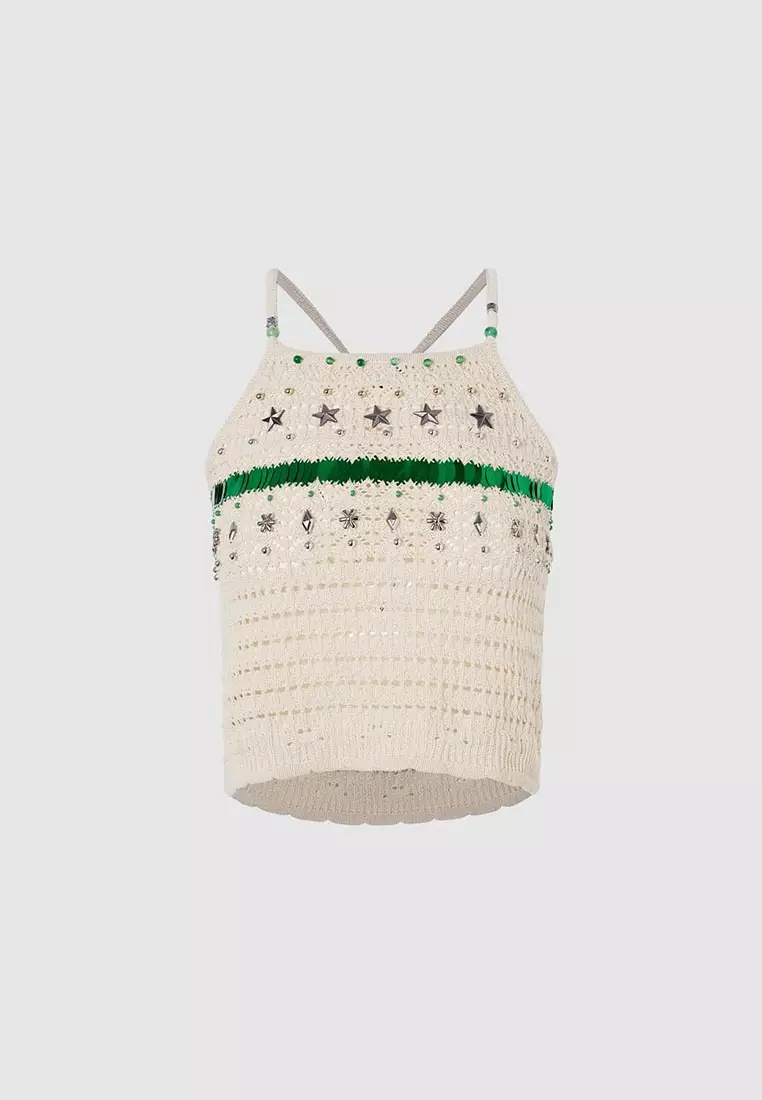 Crochet Knitted Cami Tops