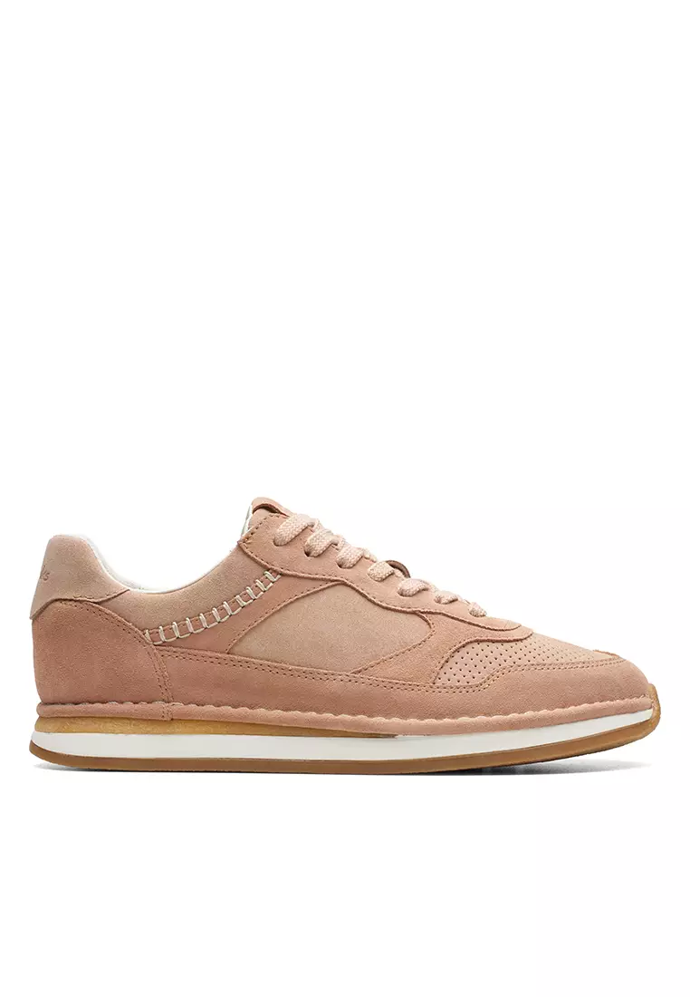 Discount on Clarks  shoes - SKU: Craftrun Tor Trainers Warm Beige Combi
