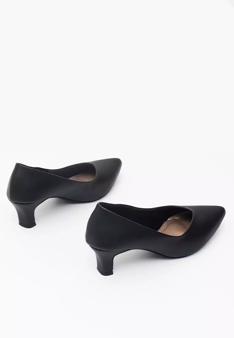 VIVI NICI - Anne Sepatu Wanita Hak 5 cm Black Solid